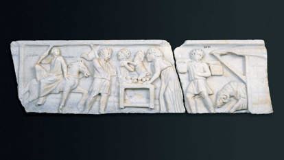 Fragment of a marble sarcophagus