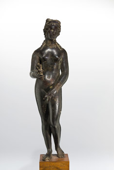 Small bronze statue of the goddess Venus.